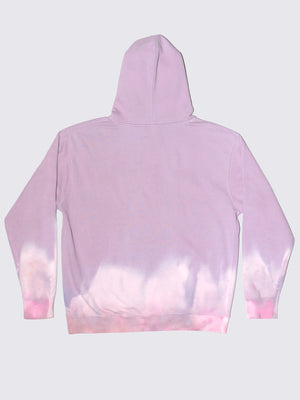 Tie Dye Hoodie in vibrant Lilac colour. Unisex, 100% cotton.