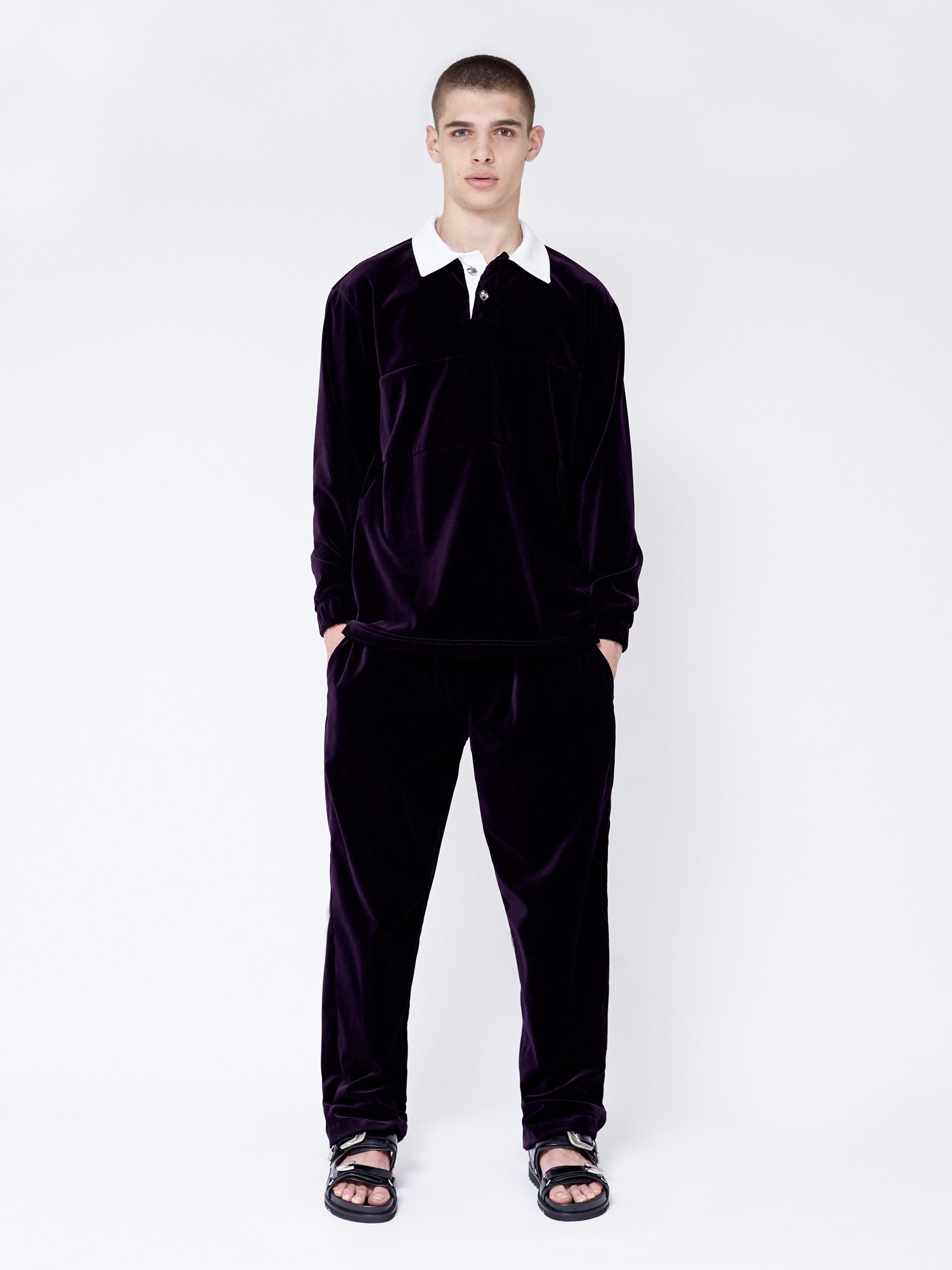 RUGBY TOP VELOUR PLUM