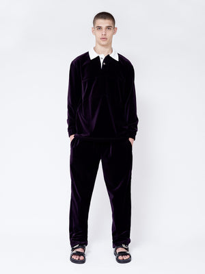RUGBY TOP VELOUR PLUM