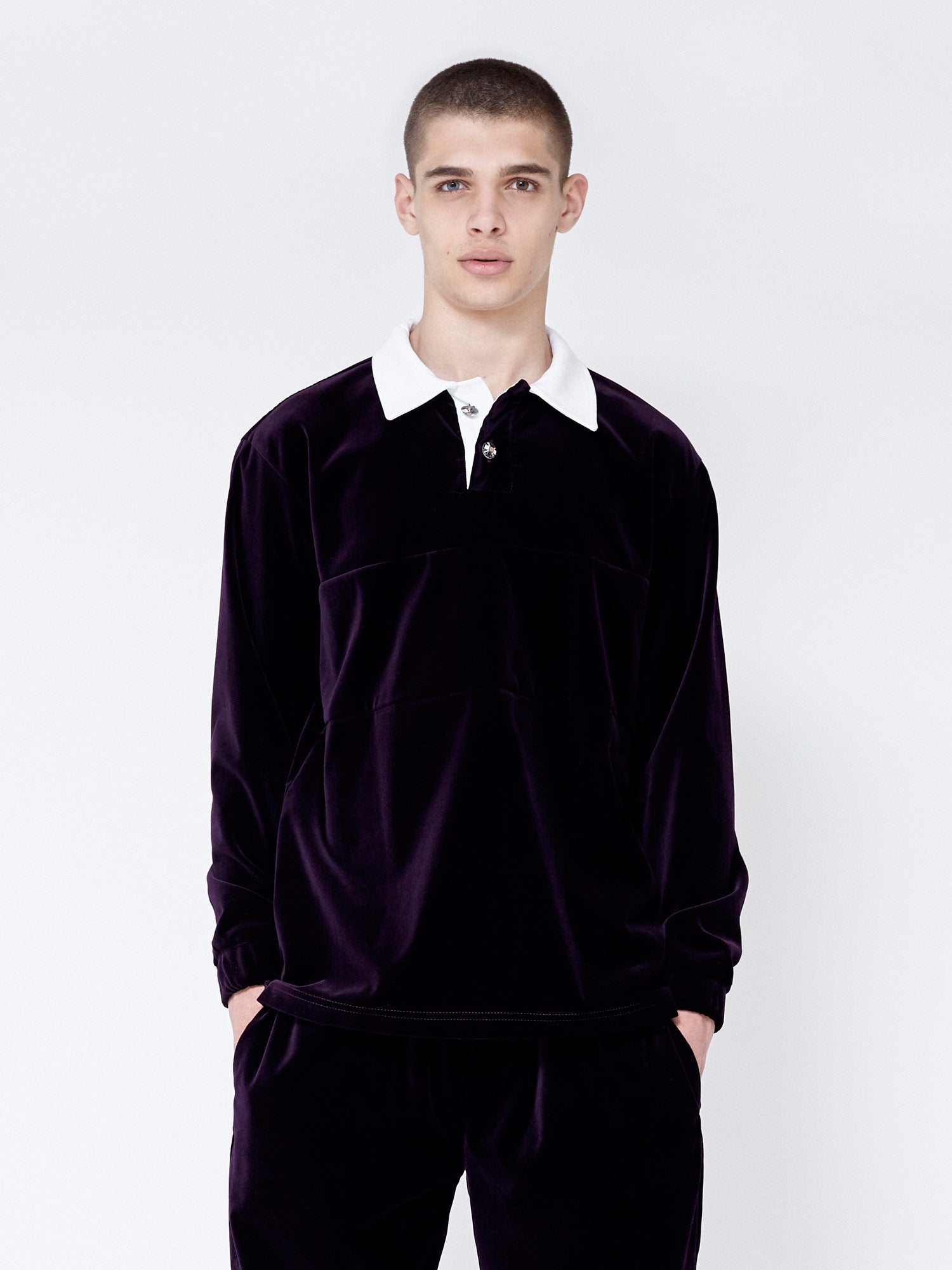 RUGBY TOP VELOUR PLUM