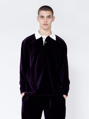 RUGBY TOP VELOUR PLUM
