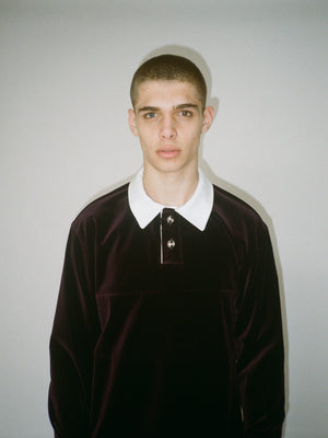 RUGBY TOP VELOUR PLUM