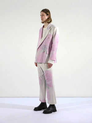 Double Breasted Suit Jacket - Malva Moschata